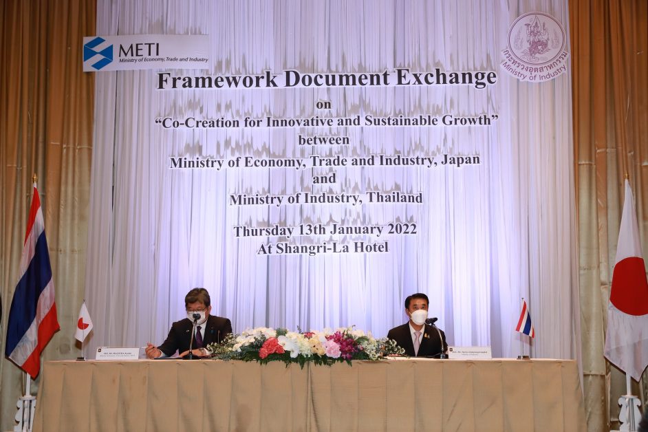MOI requests METI's assistance, accelerating Thailand's economic recovery and advancing the BCG concept with AJIF on industrial technology and