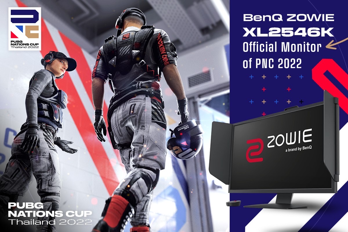 'เบ็นคิว' ส่งจอ ZOWIE XL2546K สนับสนุนศึกการแข่งขัน PUBG NATIONS CUP 2022 อย่างเป็นทางการ