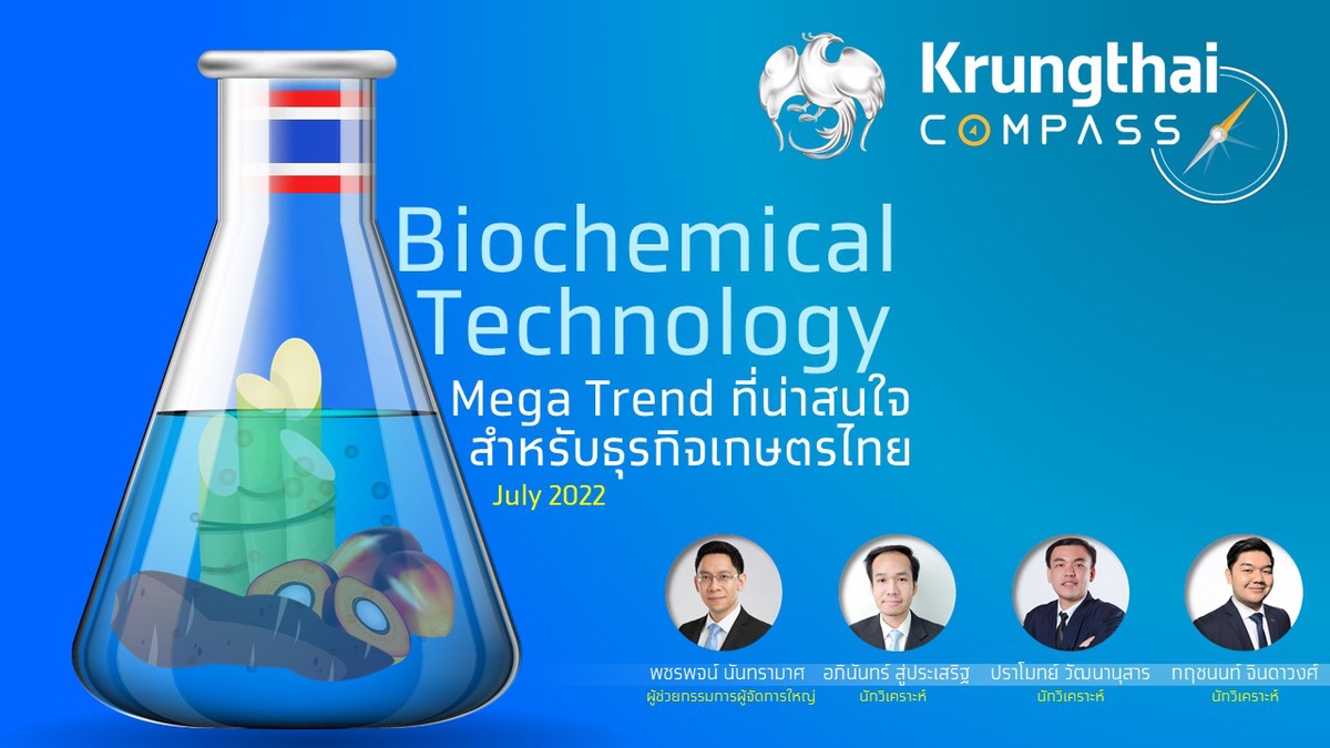 กรุงไทยชี้เทรนด์ผลิตภัณฑ์ชีวภาพกลุ่ม Biochemical มาแรง เป็นโอกาสสร้างมูลค่าเพิ่มภาคเกษตรไทย