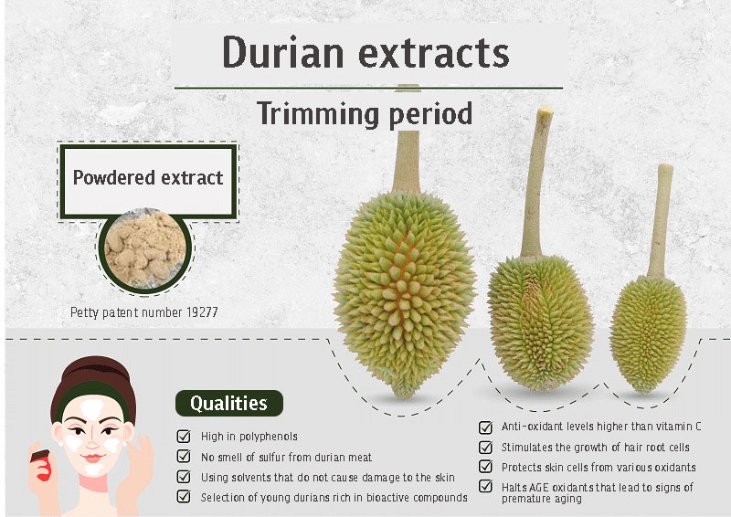 Anti-Oxidant Extracts from Young Durians - Potential Value-Added Cosmetics from Agricultural Waste by