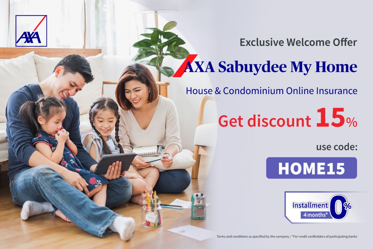 AXA's Sabuydee My Home Insurance Online, A Peace of Mind Starting at 3 Baht Per Day
