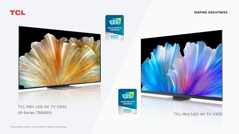 TCL Wins Two CES(R) 2023 Innovation Awards, Reaffirming its Leadership in Display Technology