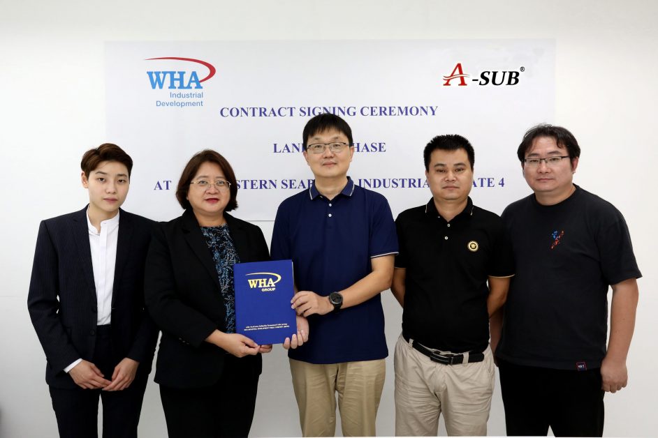 A-SUB Signs Land Purchase Agreement to Build Facility at WHA Eastern Seaboard Industrial Estate 4