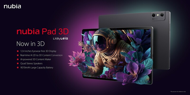 ZTE Nubia's first 3D-AI tablet: offers eyewear-free immersive 3D experiences content creation