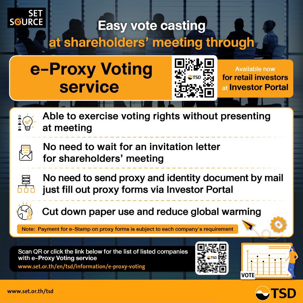 TSD promotes e-Proxy Voting for convenience, security and global warming solution