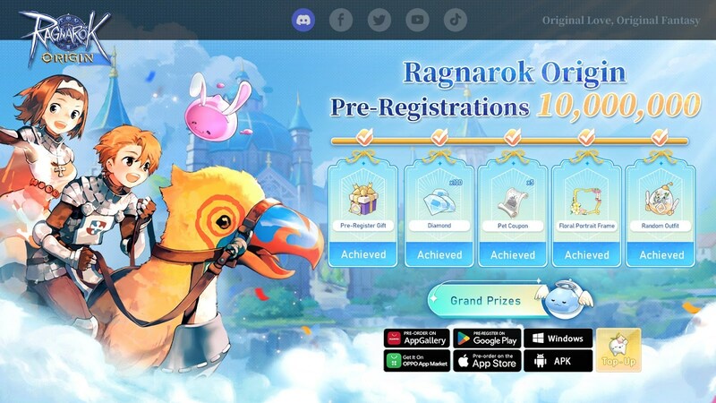 10,000,000 Pre-registrations achieved! Ragnarok Origin officially launched today!
