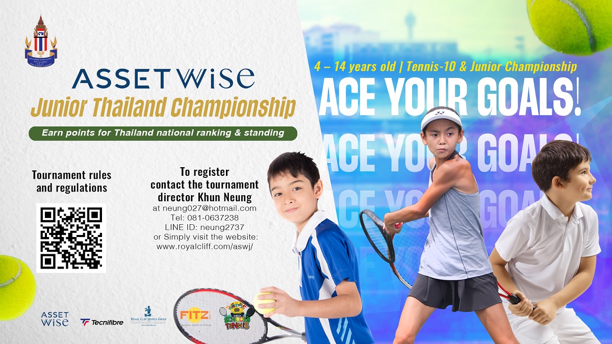 Invitation to all Junior Tennis enthusiasts to compete in the exciting AssetWise Junior Thailand Championship