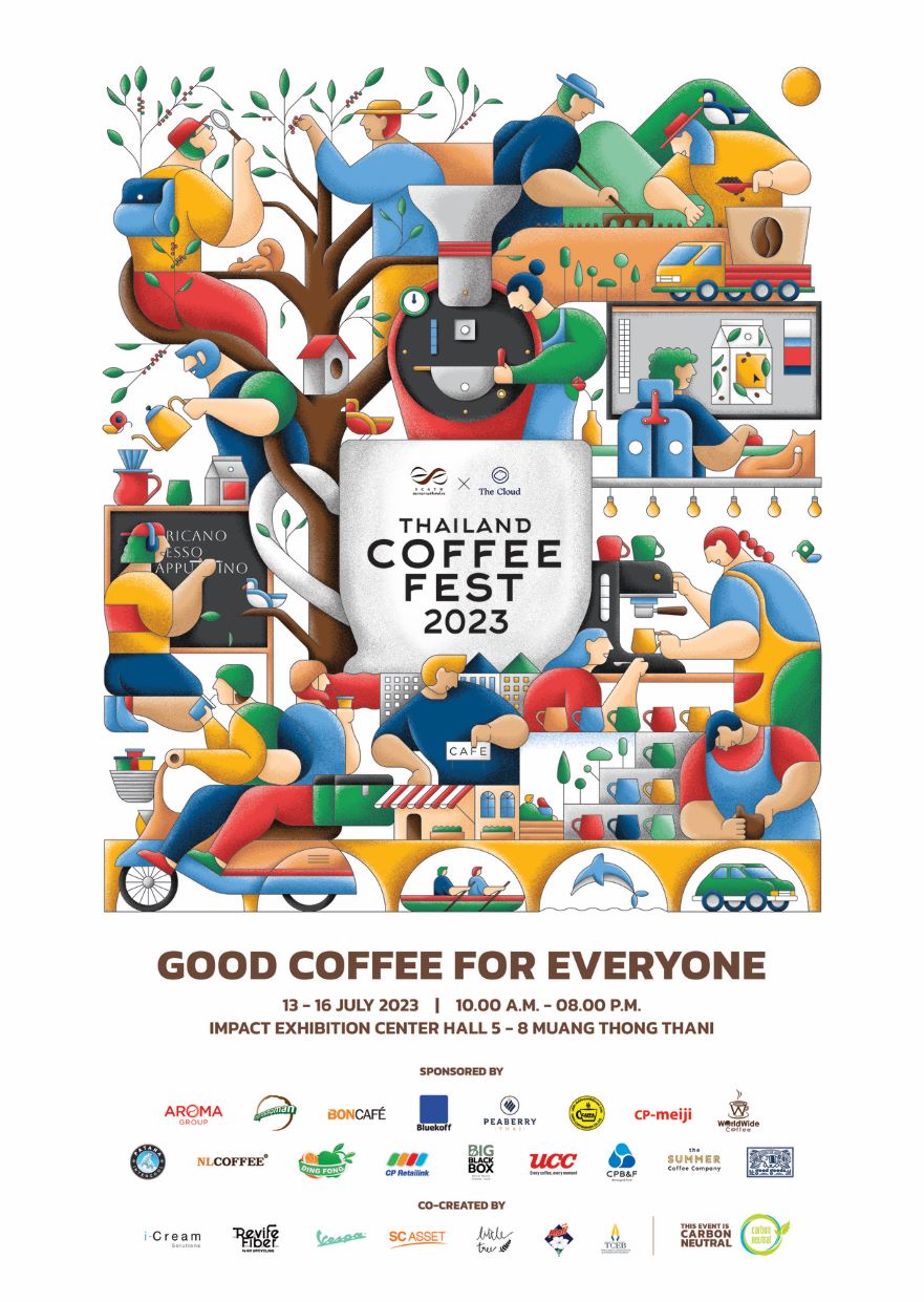 กลับมาอย่างยิ่งใหญ่ Thailand Coffee Fest 2023 งานของคนรักกาแฟที่ดีต่อทุกคน ร่วมสร้างโลกที่ยั่งยืน