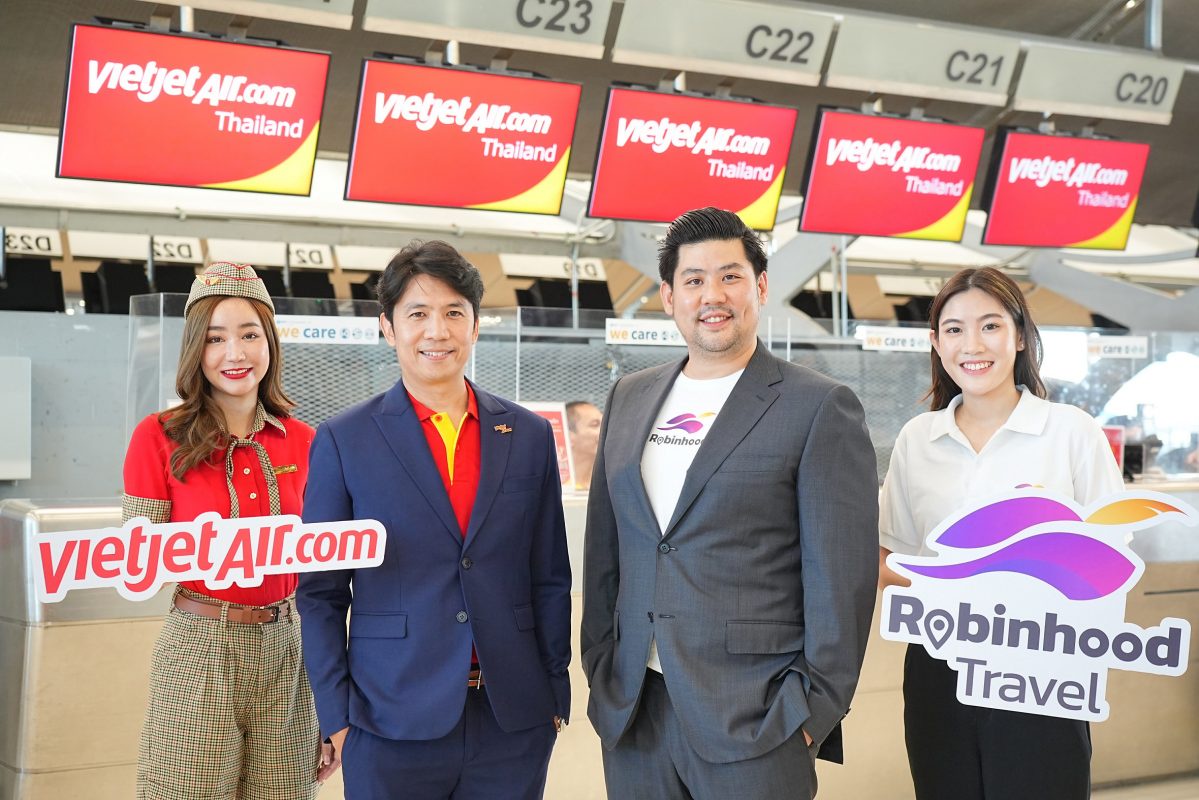 Robinhood travel customers to enjoy exclusive free drink and special experiences on Thai Vietjet flights, promising refreshing