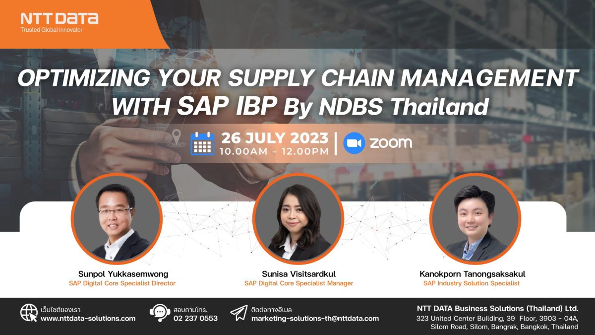 Optimizing your supply chain management with SAP IBP by NDBS Thailand