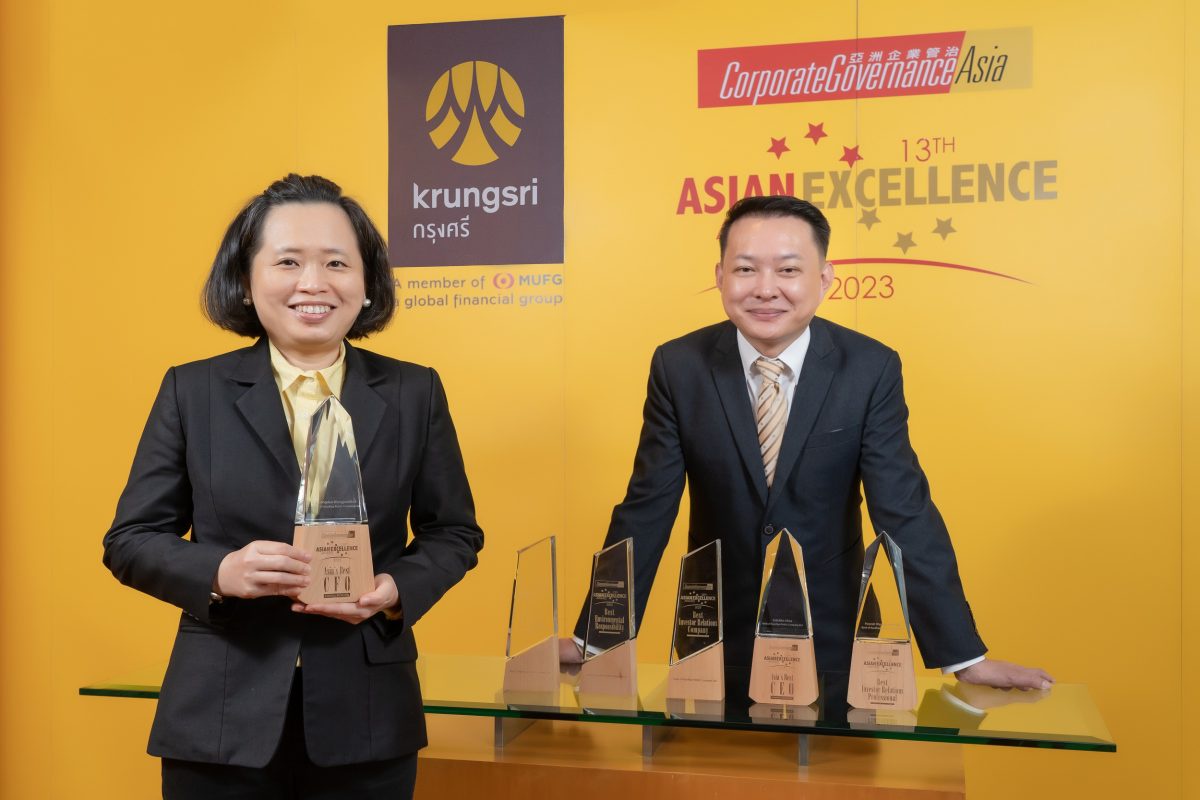 Krungsri receives 6 prestigious awards in Asia, reinforcing its ESG leadership