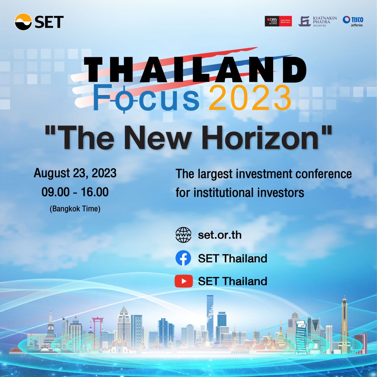 118 listed firms, public and private sectors ready to showcase the Thai economy and capital market strengths in Thailand annual flagship