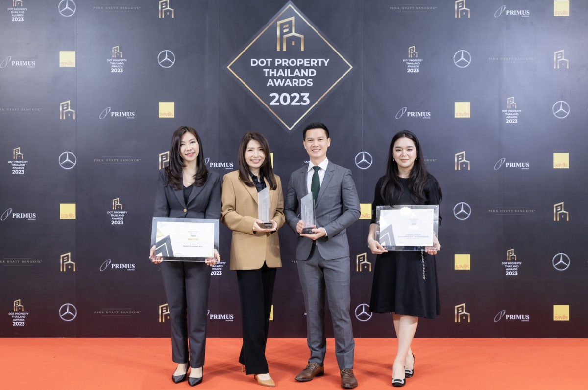 PEACE LIVING คว้า 2 รางวัล จากงาน Dot Property Thailand Awards 2023 ตอกย้ำความสำเร็จด้านการพัฒนาและออกแบบโครงการที่อยู่อาศัย