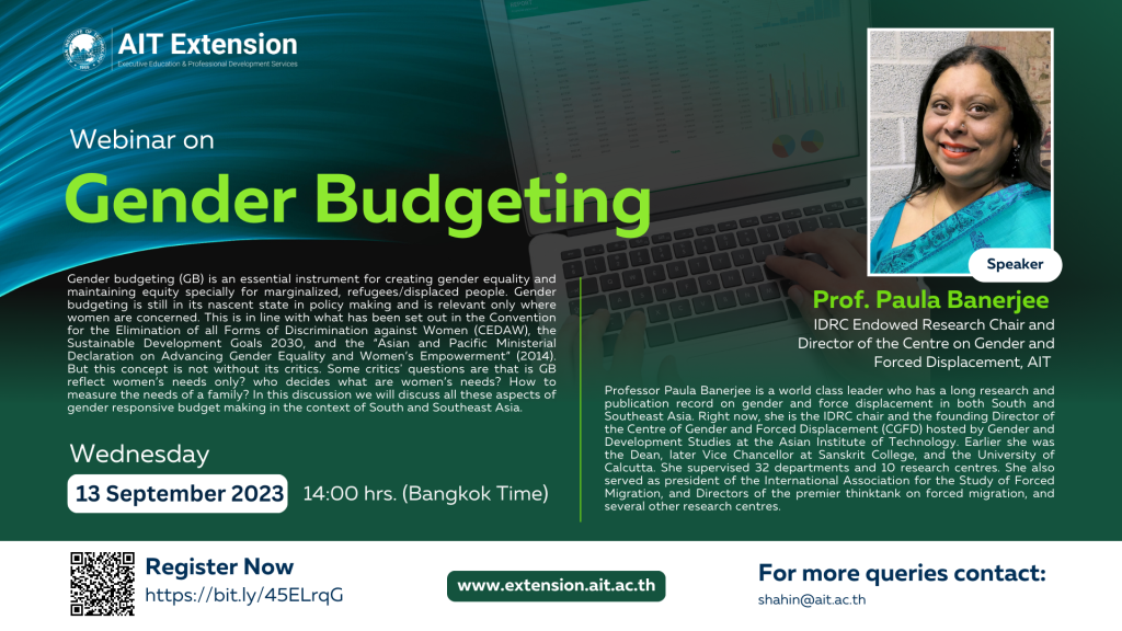 Free Webinar on Gender Budgeting