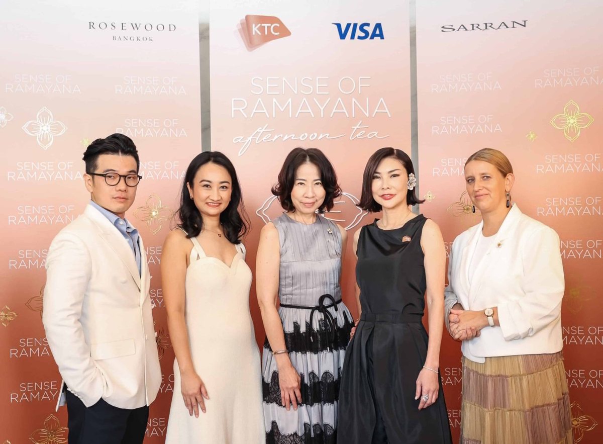 KTC Partners with VISA International (Thailand), Rosewood Bangkok, and SARRAN to Launch Sense of Ramayana Tea Set and Ma-Li Krung jasmine