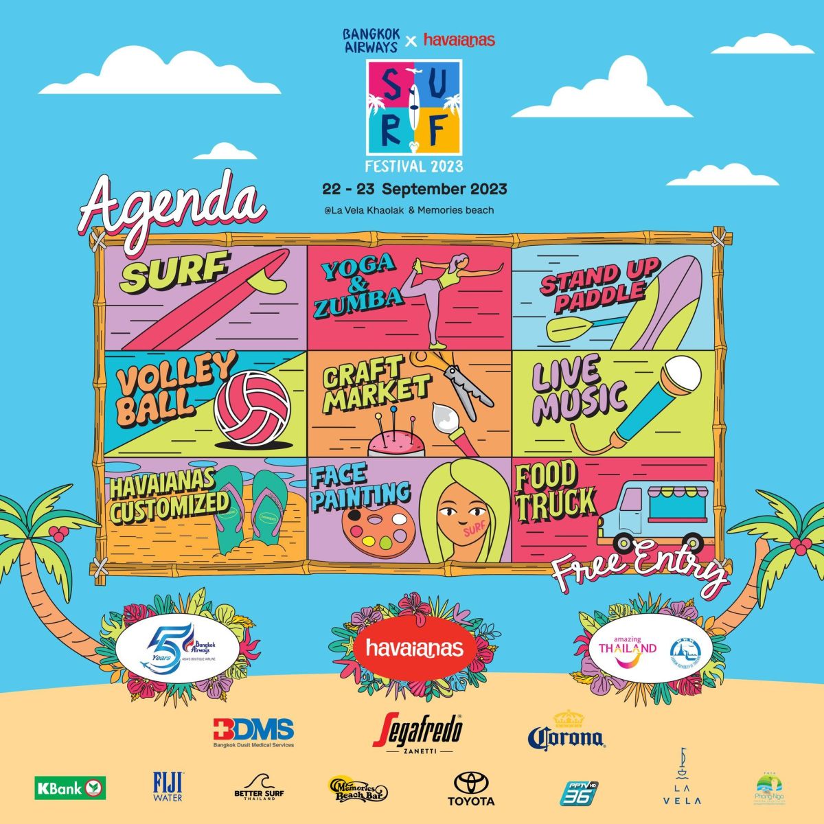 บางกอกแอร์เวย์ส ชวนคนรักกีฬาเอ็กซ์ตรีม สัมผัสประสบการณ์ความสนุกในงาน Bangkok Airways x Havaianas Surf Festival 2023 22 - 23
