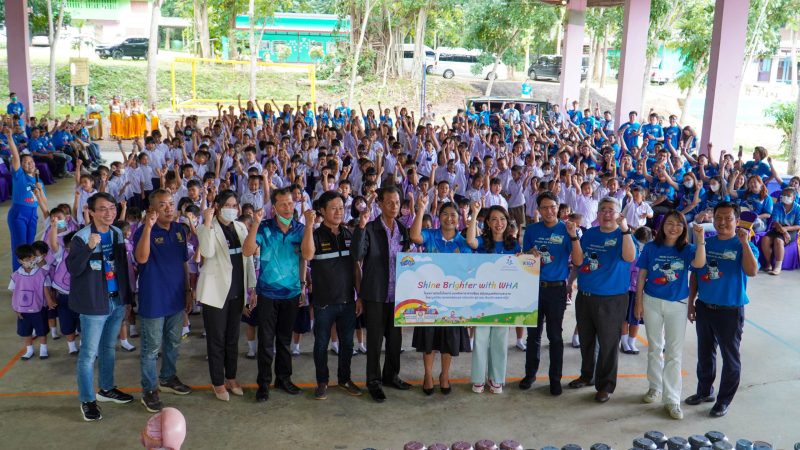 WHA Group Joins Dr. Somyos Anantaprayoon Foundation to Support Solar Rooftops Installation for School in Rayong Province Under the Shine Brighter with WHA