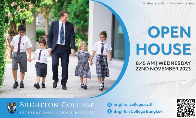 Brighton College Bangkok Open House on Wednesday 22nd November 2023 at 8:45am