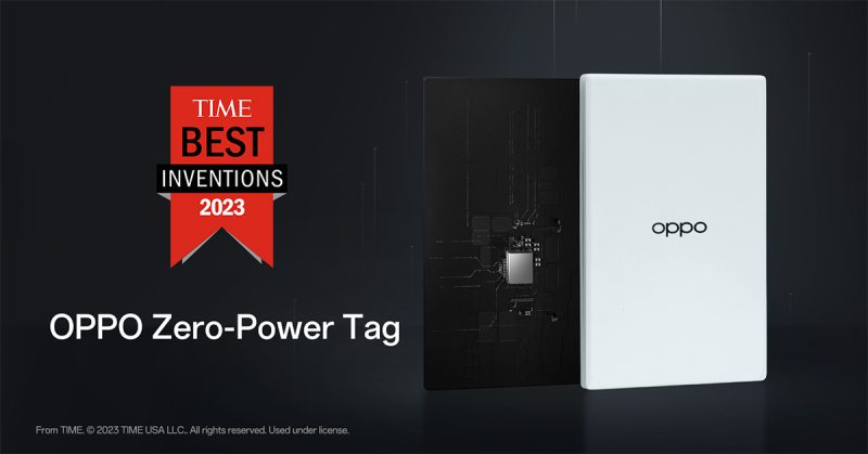 OPPO Zero-Power Tag ได้รับรางวัล Best Inventions of 2023 จากนิตยสาร TIME พร้อมมุ่งสู่อนาคตที่ยั่งยืน