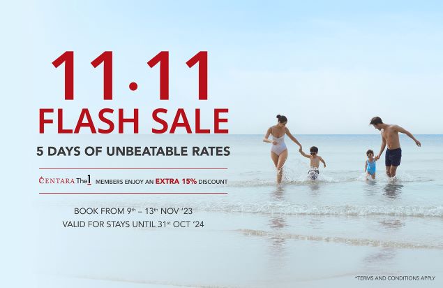Centara Hotels Resorts Announces Spectacular 11.11 Flash Sale