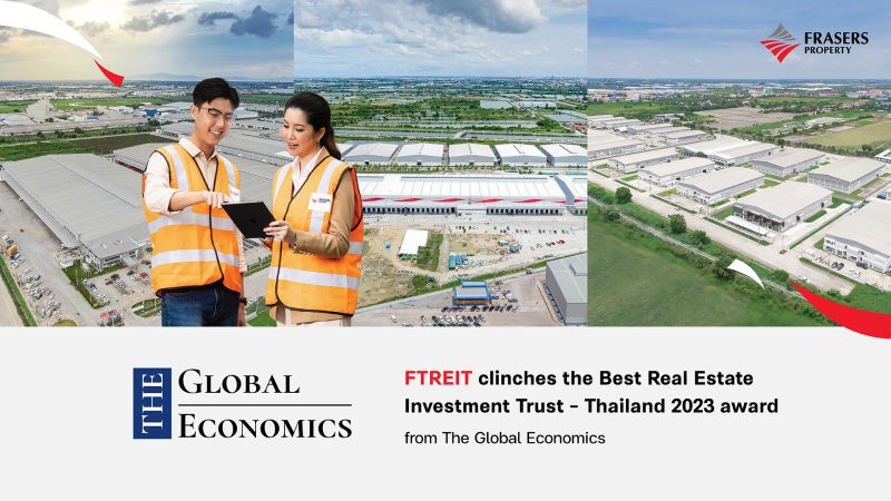 FTREIT clinches the Best Real Estate Investment Trust - Thailand 2023 Honour at The Global Economics Awards