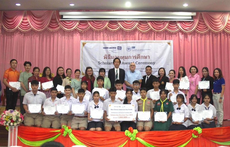 Knorr-Bremse Global Care Asia Pacific provides third-consecutive-year educational support to 160 needy Thai students through EDF