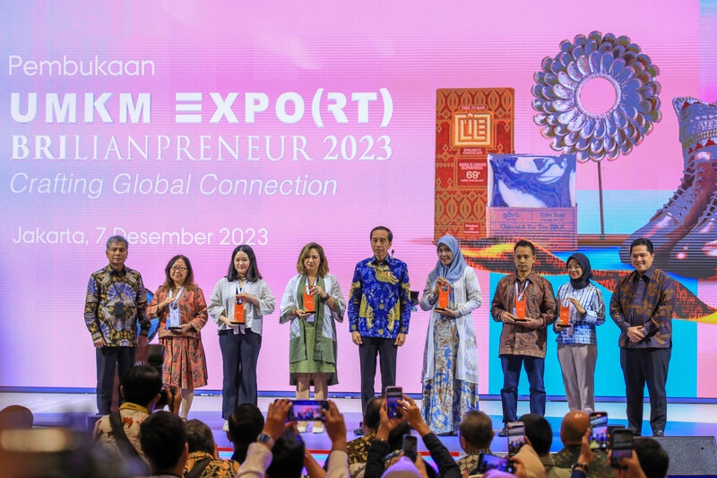 Inaugurating the UMKM EXPO(RT) BRILIANPRENEUR 2023, President Joko Widodo Applauds BRI's Support in Advancing