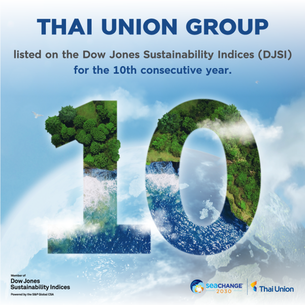 Thai Union Group listed on Dow Jones Sustainability Indices for 10th consecutive year, marking a decade of