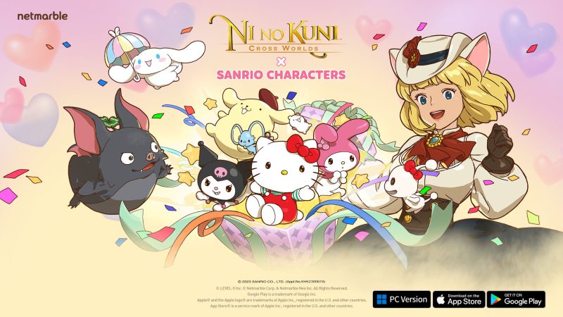 เหล่า Sanrio characters บุกโลก Ni no Kuni: Cross Worlds แล้ว พร้อมระเบิดความน่ารักในอัปเดตฮอลิเดย์สุดยิ่งใหญ่