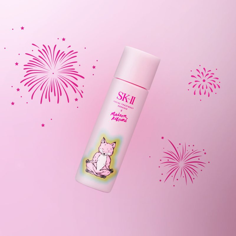 BRING OUT YOUR GLOW FROM WITHIN THIS NEW YEAR OF DRAGON WITH SK-II X MAISON KITSUNE PINK LIMITED EDITION FACIAL TREATMENT