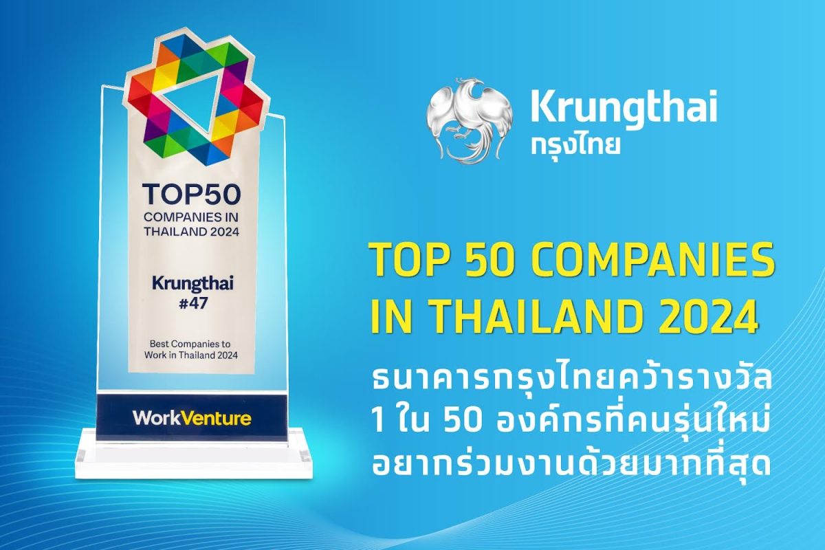 กรุงไทย 1 ใน 50 องค์กรที่คนรุ่นใหม่ อยากร่วมงานมากที่สุด
