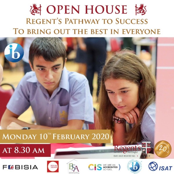 โรงเรียนนานาชาติรีเจ้นท์กรุงเทพฯ จัดงาน Open House 10 กุมภาพันธ์ 2563
