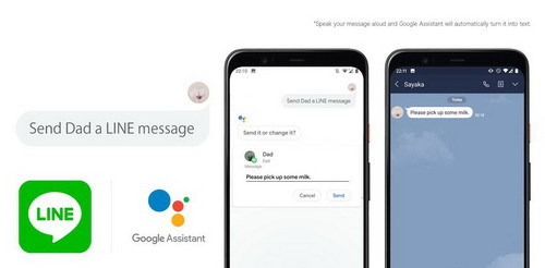 LINE รองรับการใช้งาน Google Assistant แล้ววันนี้ส่งข้อความผ่าน LINE บนโทรศัพท์มือถือระบบแอนดรอยด์โดยใช้แค่เสียงสั่งงาน