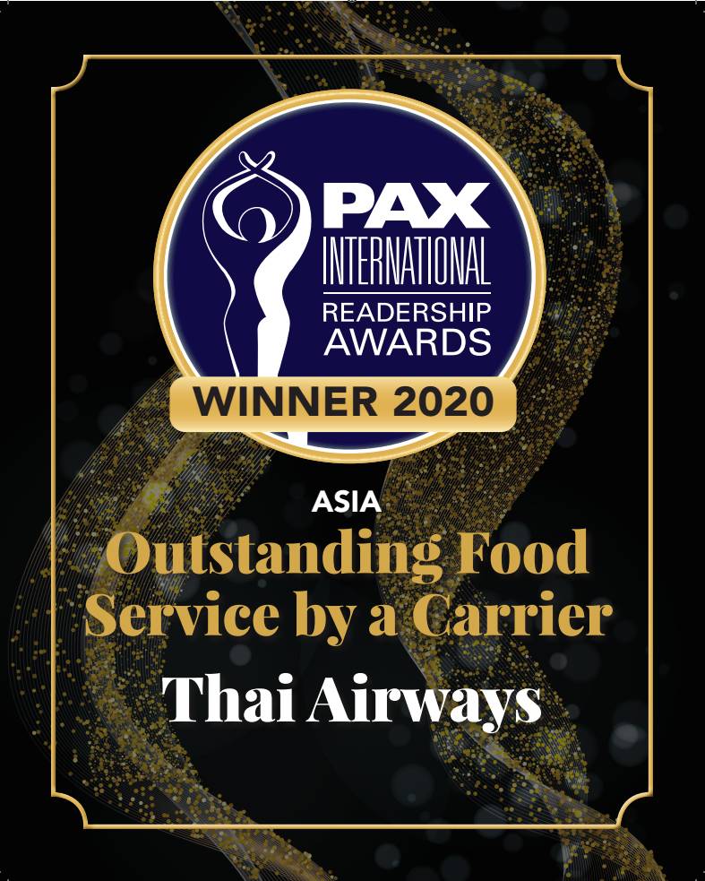 การบินไทยรับรางวัลสายการบินที่ให้บริการอาหารบนเครื่องบินยอดเยี่ยมอันดับ 1 ของภูมิภาคเอเชีย และรางวัลชุดกระเป๋าอำนวยความสะดวกบนเครื่องบิน