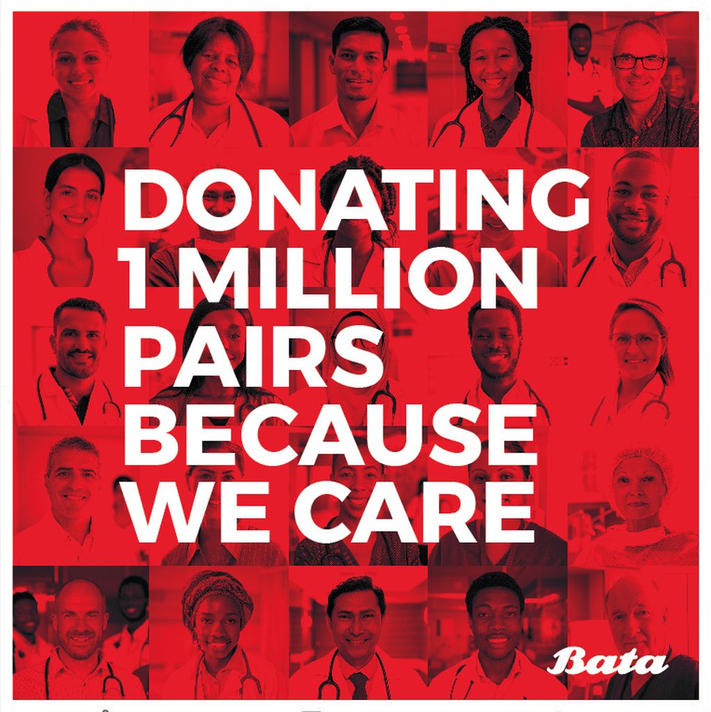บาจา บริจาครองเท้า 1 ล้านคู่ ให้แก่คณะบุคลากรทางการแพทย์และครอบครัว