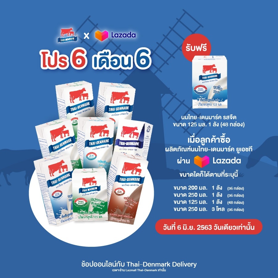 นมไทย-เดนมาร์ครุกหนักตลาดออนไลน์รับ นิว นอร์มอล พร้อมชูจุดขายใช้วัตถุดิบจากนมโคสด 100% ไม่ผสมนมผง