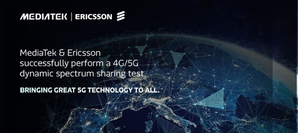 MediaTek ประสบความสำเร็จในการทดสอบการแบ่งปันสเปกตรัมแบบไดนามิก 4G / 5G กับ Ericsson