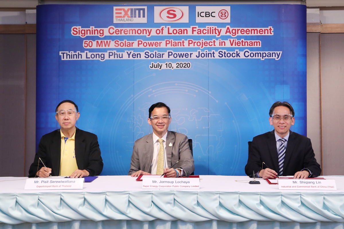 EXIM Thailand Joins Hands with ICBC to Support Super Energy Corporation Groups Investment in 50 MW Solar Farm in Vietnam
