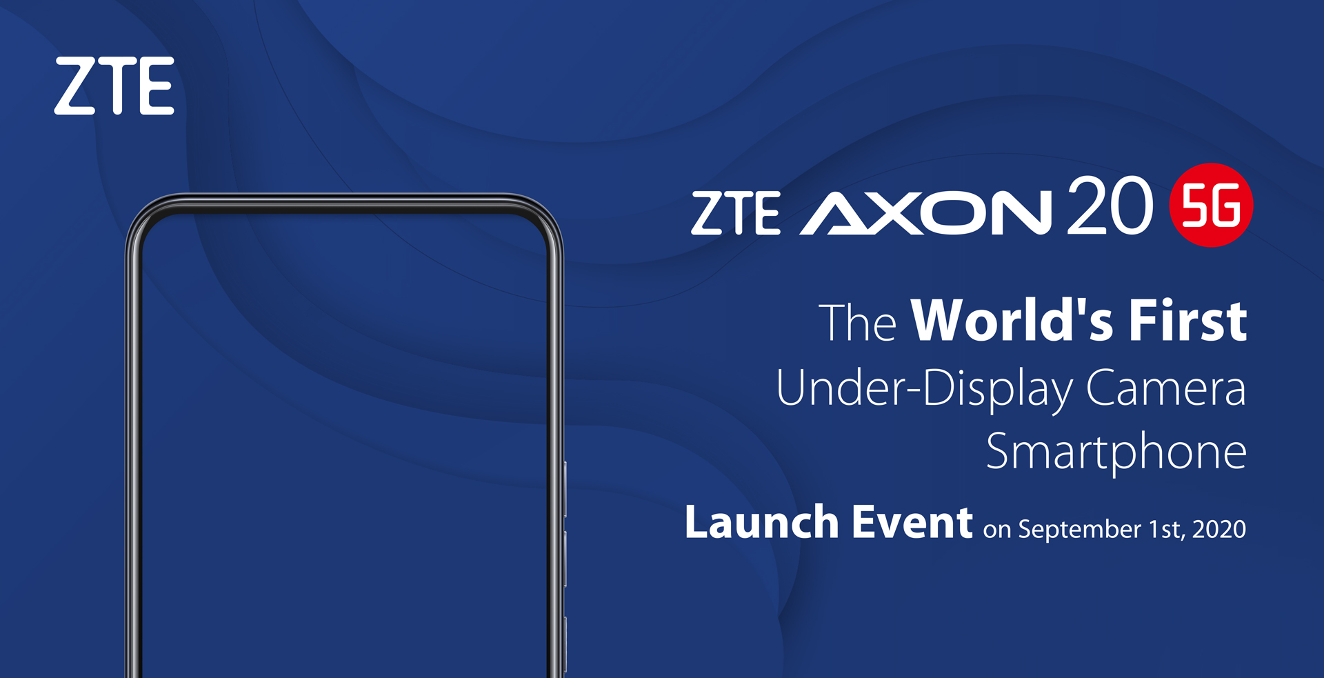 ZTE เตรียมเปิดตัวสมาร์ทโฟน 5G รุ่นแรกของโลกที่มาพร้อมกล้องใต้จอวันที่ 1 กันยายน 2563 นี้