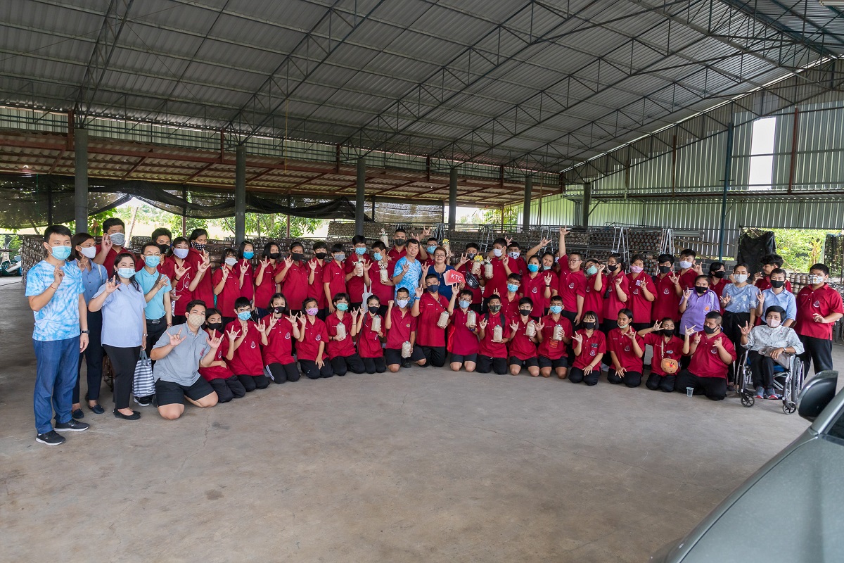 KTC uses sign language and invites Thungmahamek students to join a mushroom cultivation workshop as part of the 2nd year