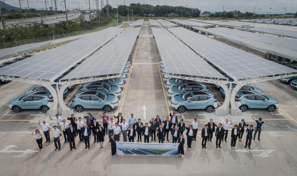 WHAUP ฤกษ์ดี เปิดโครงการ Solar Carpark ใหญ่ที่สุดในประเทศ บนพื้นที่ลานจอดรถโรงงานผลิตรถยนต์ MG ขนาด 4.88