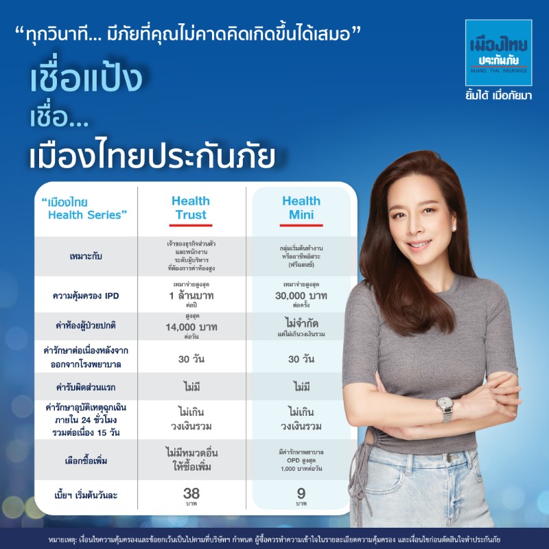November, No Worries เมืองไทยประกันภัยส่ง เมืองไทย Health Series Health Trust Health Mini ชวนคนไทยดูแลสุขภาพ ควบคู่การวางแผนทางการเงิน