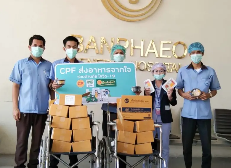 CP Foods delivers "Food from heart" to hospitals in Covid-19 red zone
