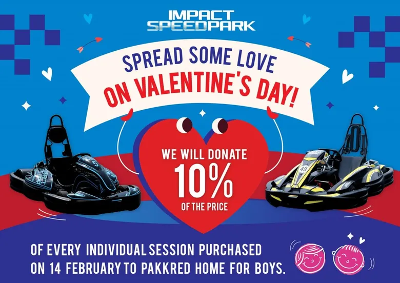 Celebrate Valentine's Day and take part in a charitable donation at IMPACT Speed Park