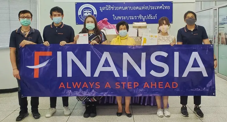 Finansia ร่วมบริจาคปฏิทินตั้งโต๊ะ สำหรับทำอักษรเบรลล์เพื่อผู้พิการทางสายตา