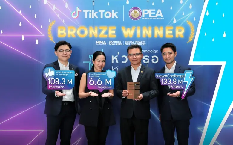 PEA คว้ารางวัล "BRONZE WINNER" บนเวทีระดับโลก "MMA SMARTIES 2020" จากแคมเปญสุดสร้างสรรค์ฝีมือครีเอทีฟไทย #ห่วงเธอหน้าฝนChallenge