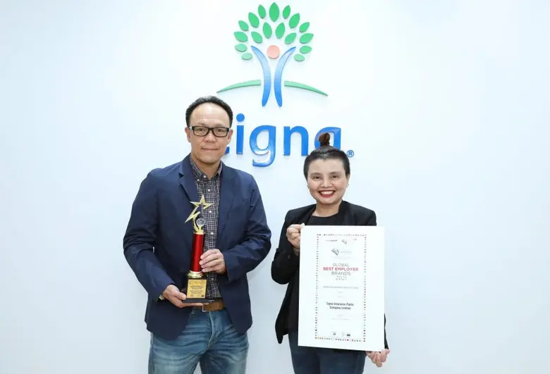 ก้าวสำคัญระดับโลก 'ซิกน่าประกันภัย' ฉลองความสำเร็จหลังคว้ารางวัลสุดยอดนายจ้างดีเด่น จากเวที Global Best Employer Brands 2021