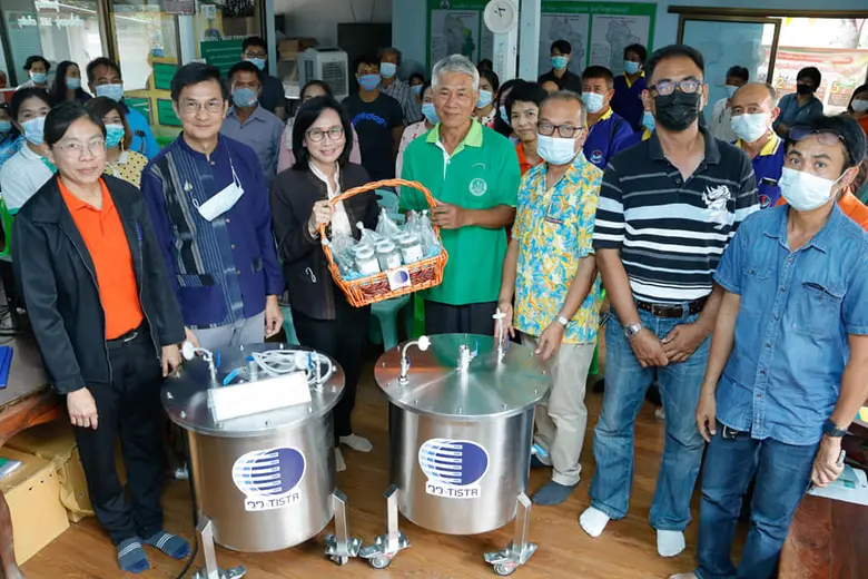 วว. ลงพื้นที่จังหวัดสุพรรณบุรี จัด Workshop การขยายชีวภัณฑ์รูปแบบเชื้อเหลวด้วยถังหมักอย่างง่าย