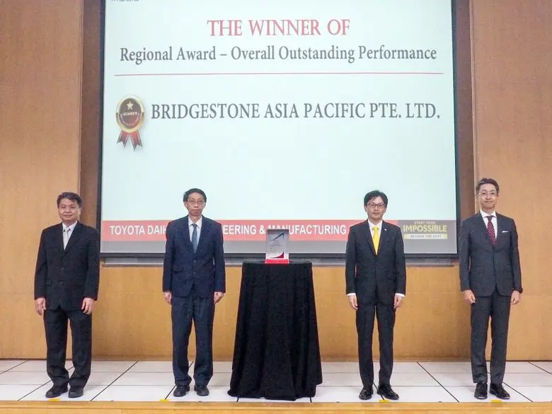 บริดจสโตน คว้ารางวัลยอดเยี่ยม "2020 Regional Overall Outstanding Performance Award" จากโตโยต้า