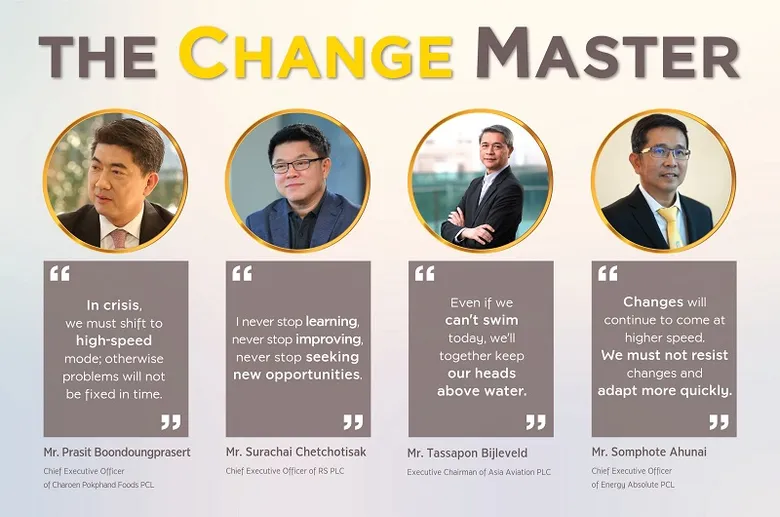 "THE CHANGE MASTER" Reveals Viewpoints of Four Leading Thai CEOs